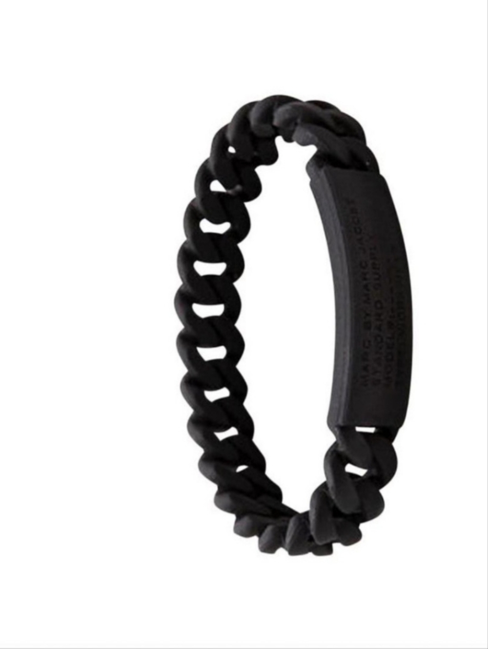 Marc By Marc Jacobs Black Silicone Chain Bracelet